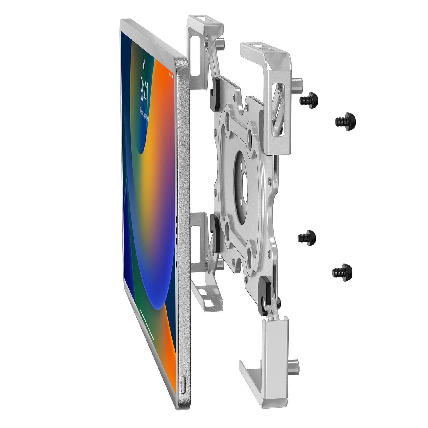 CTA DIGITAL 9.7-12.9 inch Tablet Security Wall Mount Holder with Corner Brackets and Cable Management