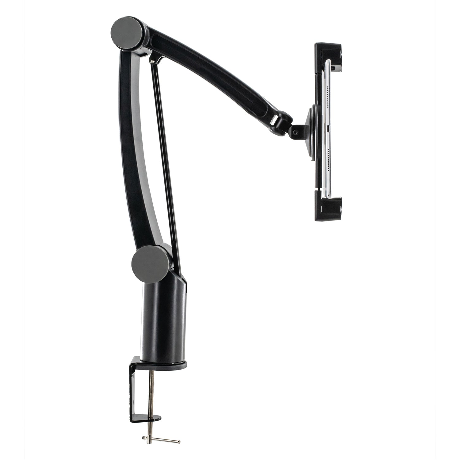 CTA Digital Uni Locking Tablet Mount Clamp with Adjustable Arm and C-Clamp for 7-13 Inch Devices