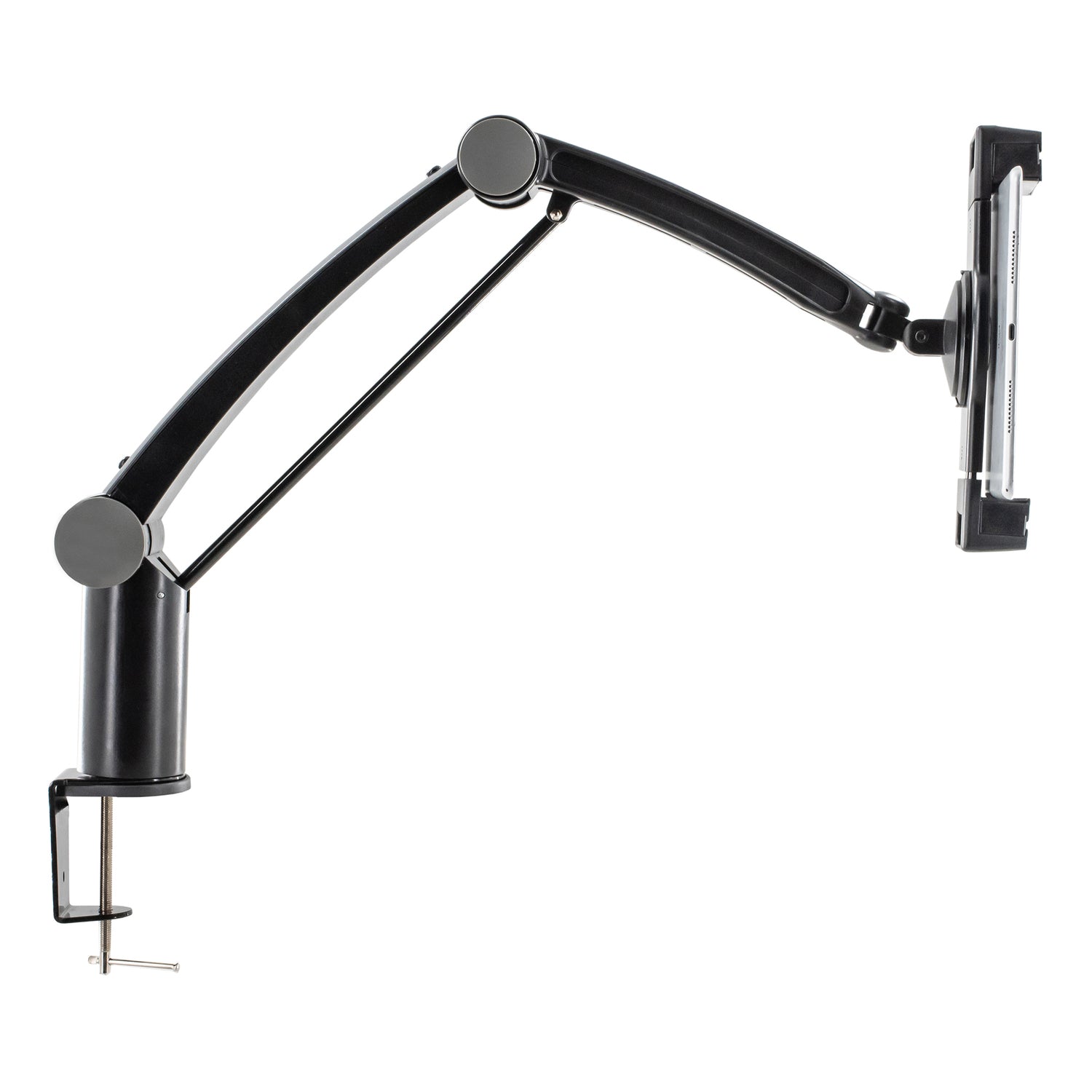 CTA Digital Uni Locking Tablet Mount Clamp with Adjustable Arm and C-Clamp for 7-13 Inch Devices