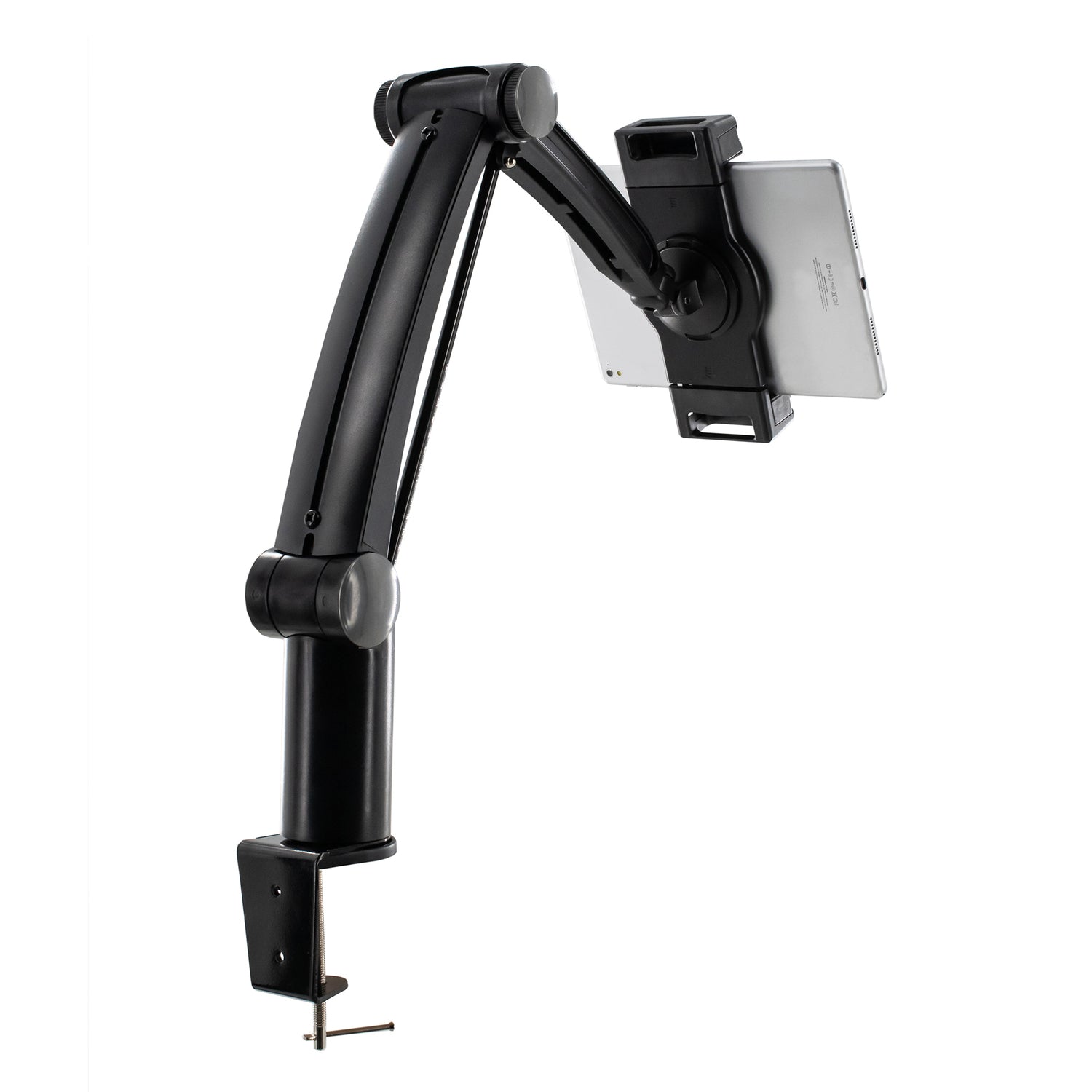 CTA Digital Uni Locking Tablet Mount Clamp with Adjustable Arm and C-Clamp for 7-13 Inch Devices