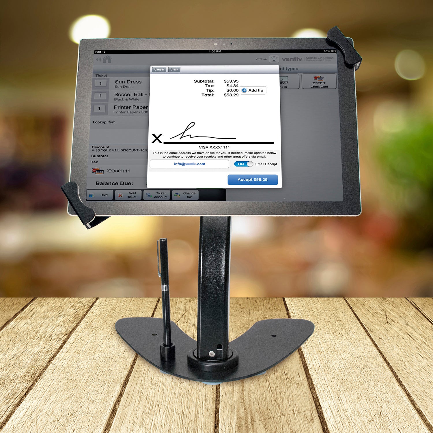 CTA DIGITAL IPD 7-13 Inch Universal Secure Tablet Kiosk Stand with Lock and Anti-Theft Cable