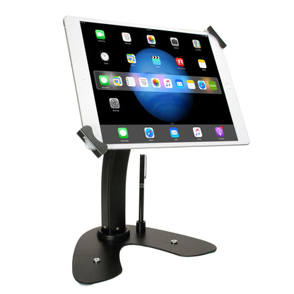 CTA DIGITAL IPD 7-13 Inch Universal Secure Tablet Kiosk Stand with Lock and Anti-Theft Cable
