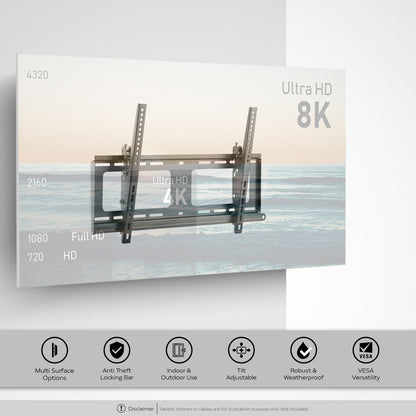 CTA Digital AT WP TILT TV Wall Mount for Indoor and Outdoor Use