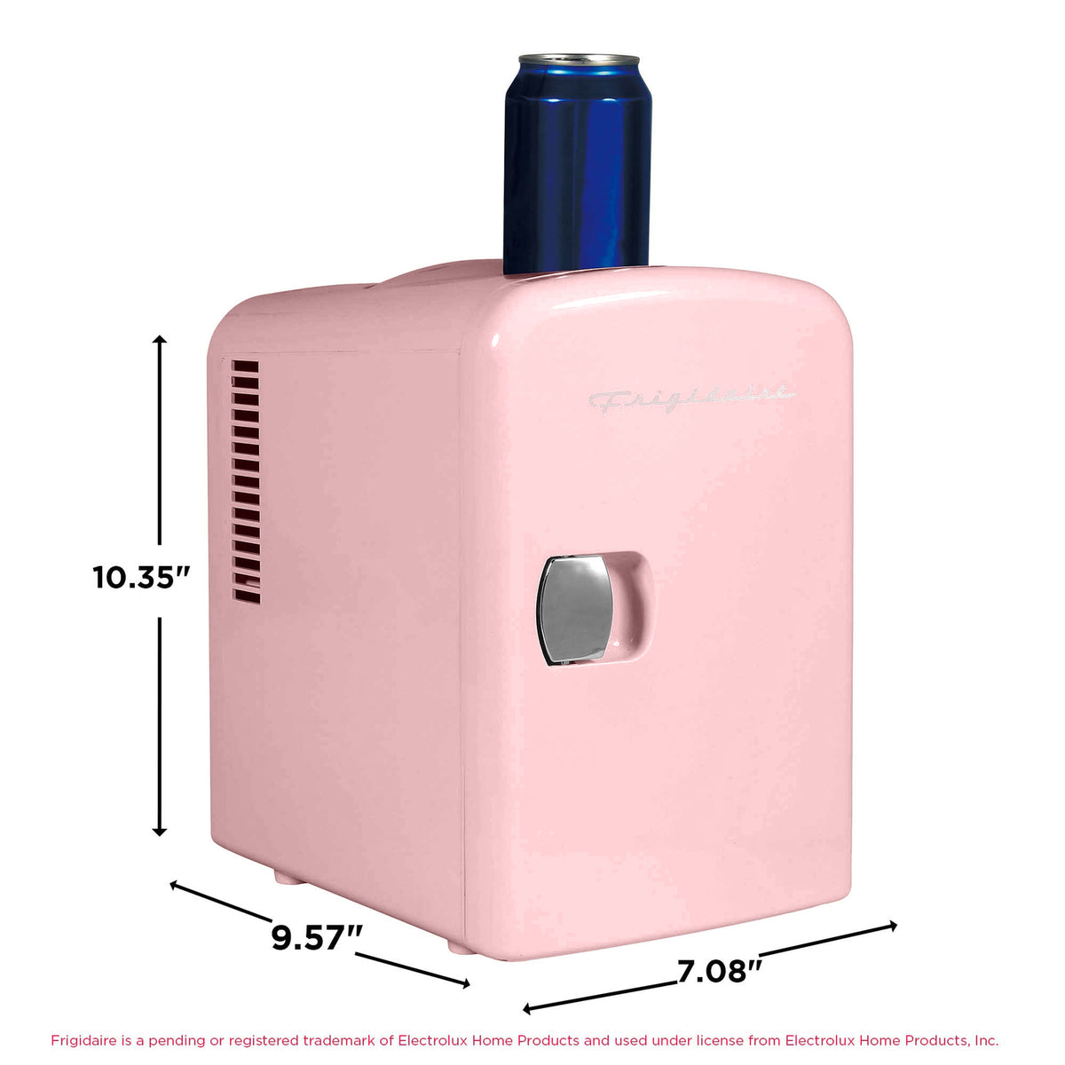 Frigidaire EFMIS149-PINK-COM 4 L Portable Mini Fridge with Can Holder, Pink