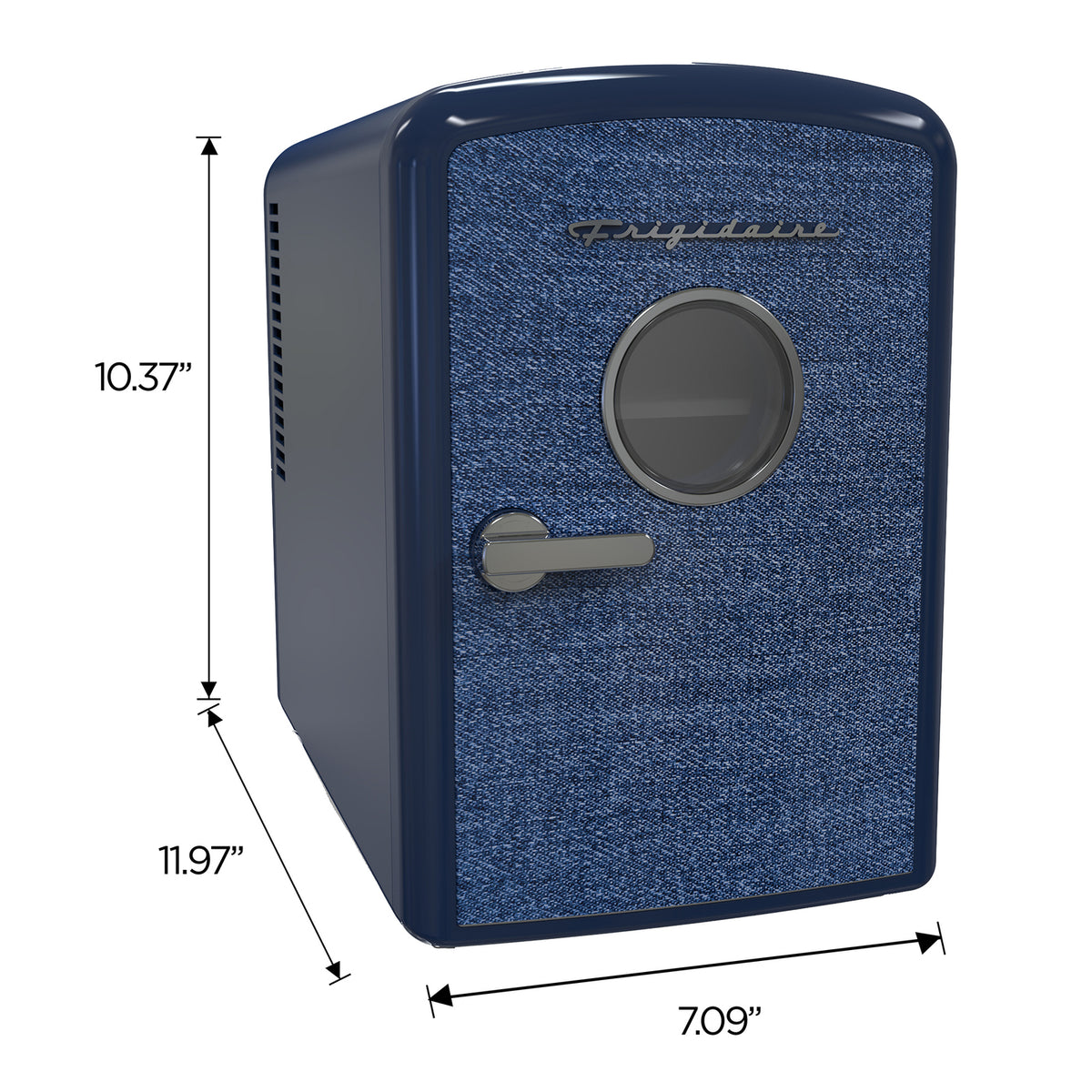 Frigidaire EFMIS199-INDIGODENIM 6L Retro Portable Mini Fridge Cooler, Indigo Denim