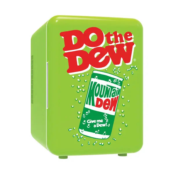 Mountain Dew MIS151MD Portable Mini Fridge with Bluetooth Speaker - 6 Can Capacity