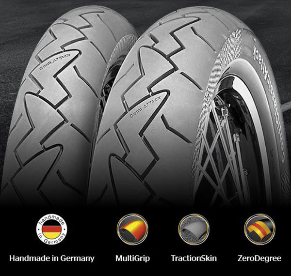 Continental CONTI CLASSIC ATTACK 120/90R18 Motorcycle Tire - Tube-Less, 65V Load Index