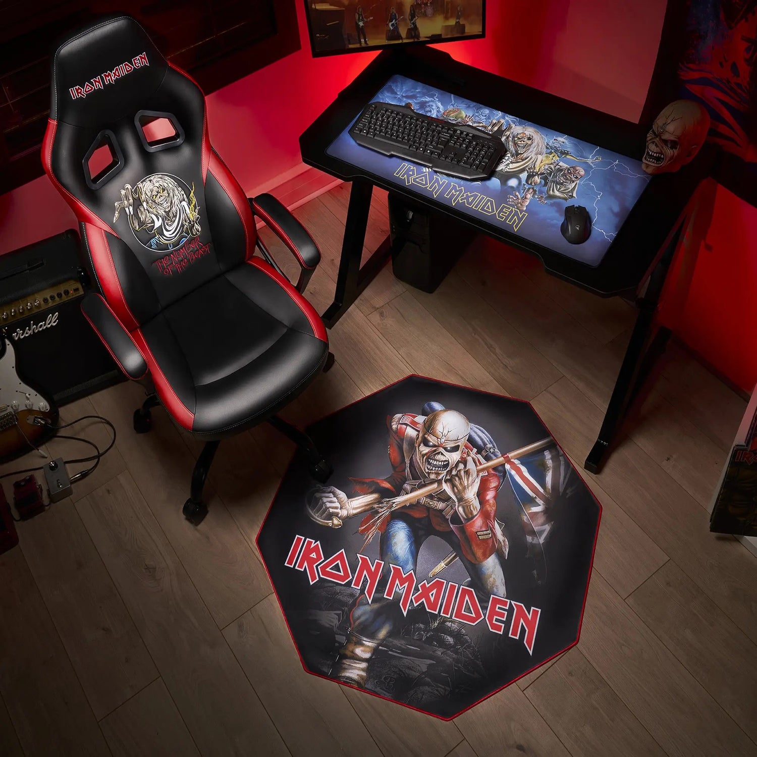 SUBSONIC SA5550-IM1 Gaming Floor Mat with Water-Repellent Carpet and Nonslip Base