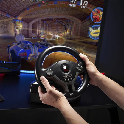 SUBSONIC SV 250 Driving Wheel - Multi-Platform Wired Racing Controller with Pedals and Vibration Feedback