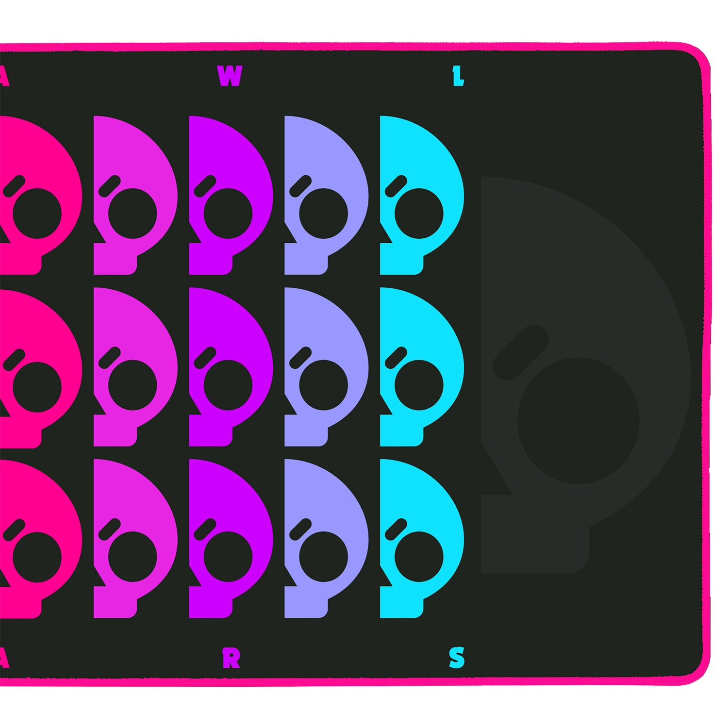 SUBSONIC XXL DSK PD BSTRS SKULLS Gaming Mouse Pad - 35.4 x 15 inches