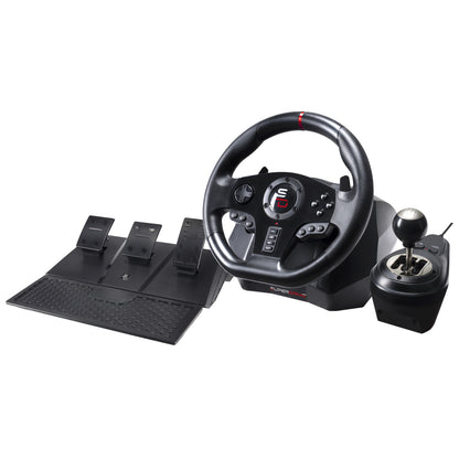 SUBSONIC GS 850-X Racing Wheel with 11-Inch Diameter, Dual-Material Grip, and 6-Speed Gear Shifter for PS4 and Xbox Series X/S