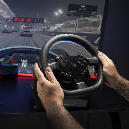 SUBSONIC SV 950 Racing Wheel with 3-Spoke Wired Design for PS4, Xbox One, Series XS & PC