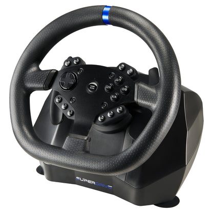 SUBSONIC SV 950 Racing Wheel with 3-Spoke Wired Design for PS4, Xbox One, Series XS & PC