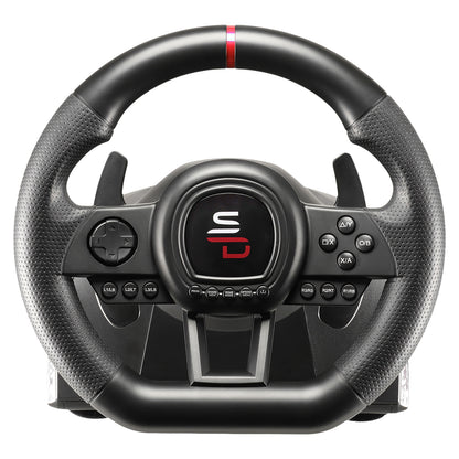 SUBSONIC SV 650 Racing Wheel with Pedals – Wired Gaming Steering Wheel for PS4, Xbox One, Nintendo Switch, and PC