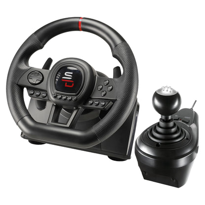 SUBSONIC GS 650-X Racing Wheel with 270-Degree Rotation and Pedal Set for PS4 and Xbox One