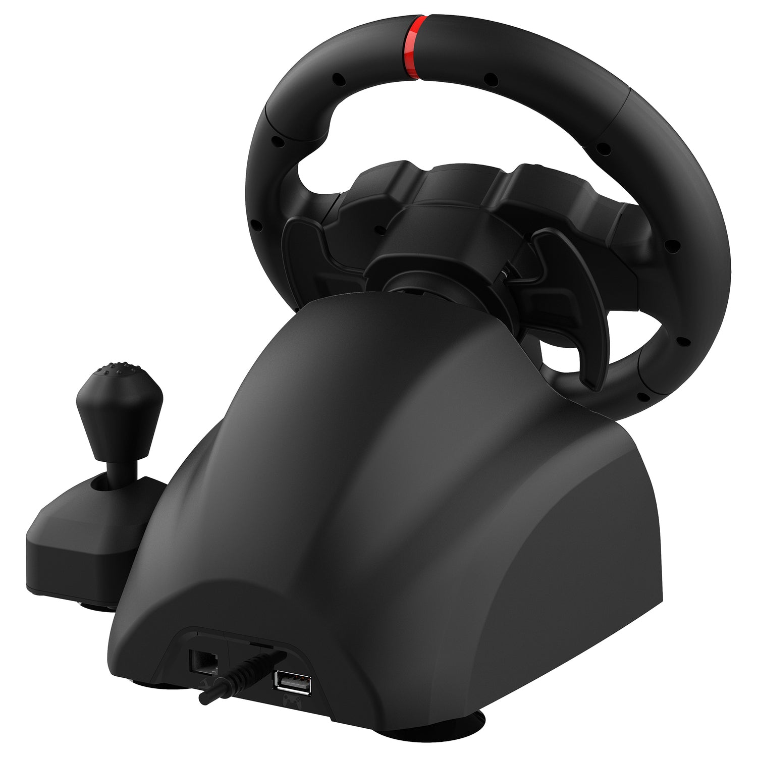 SUBSONIC 220RS-X Racing Wheel with 11-Inch Diameter and Dual Vibration Motors for PS4, Xbox, Switch, and PC