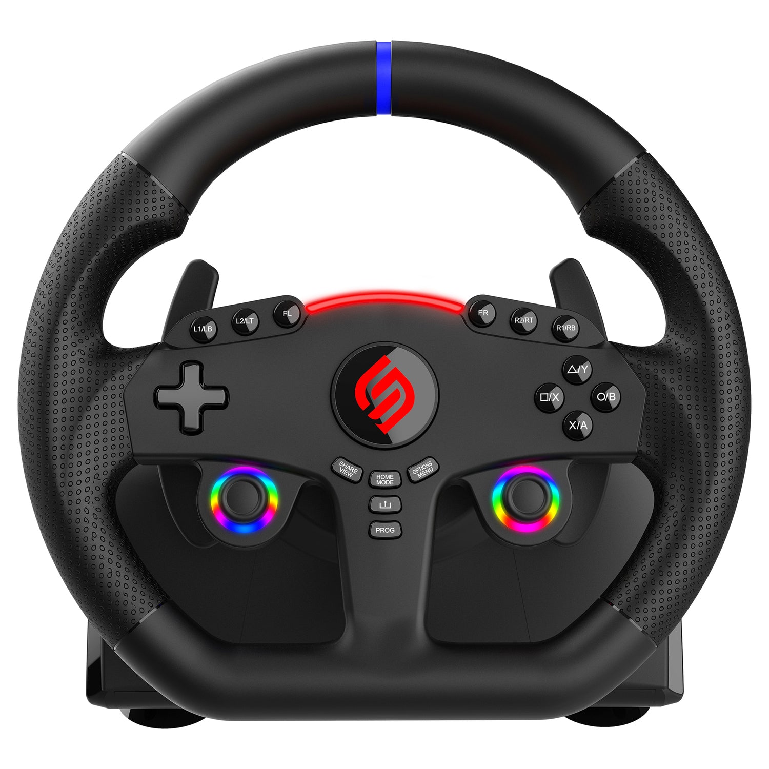 SUBSONIC 270-GT 5 Racing Wheel for PS5 and PC - 11-inch Wired Steering Wheel with Dual Vibration and RGB LEDs