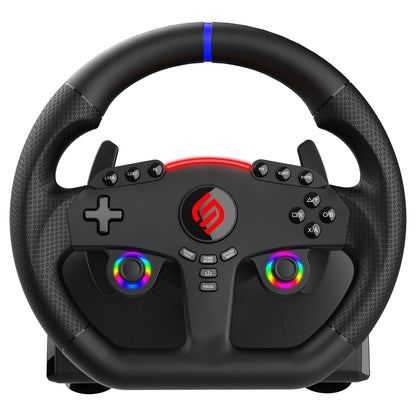 SUBSONIC 270-GT 5 Racing Wheel for PS5 and PC - 11-inch Wired Steering Wheel with Dual Vibration and RGB LEDs