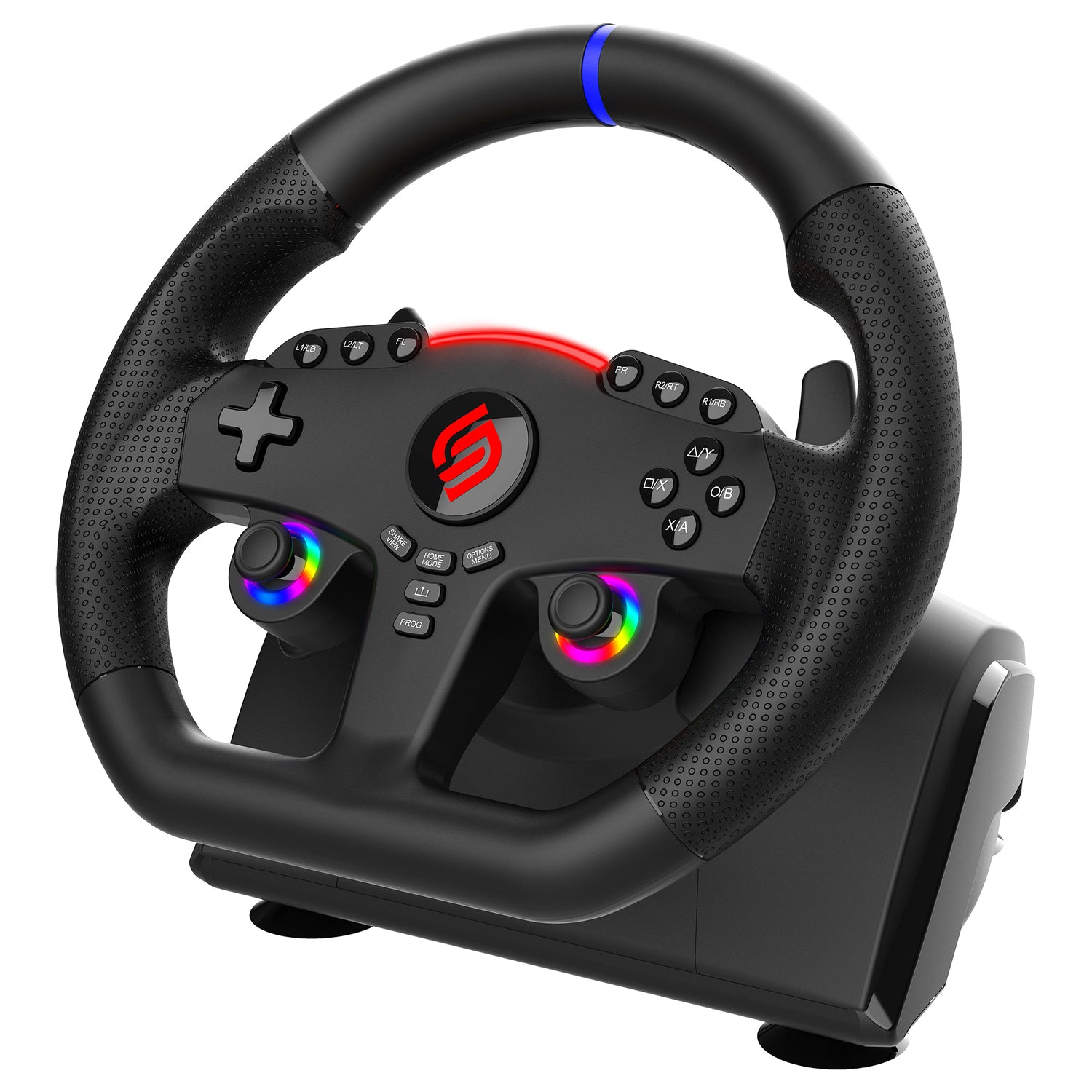 SUBSONIC 270-GT 5 Racing Wheel for PS5 and PC - 11-inch Wired Steering Wheel with Dual Vibration and RGB LEDs
