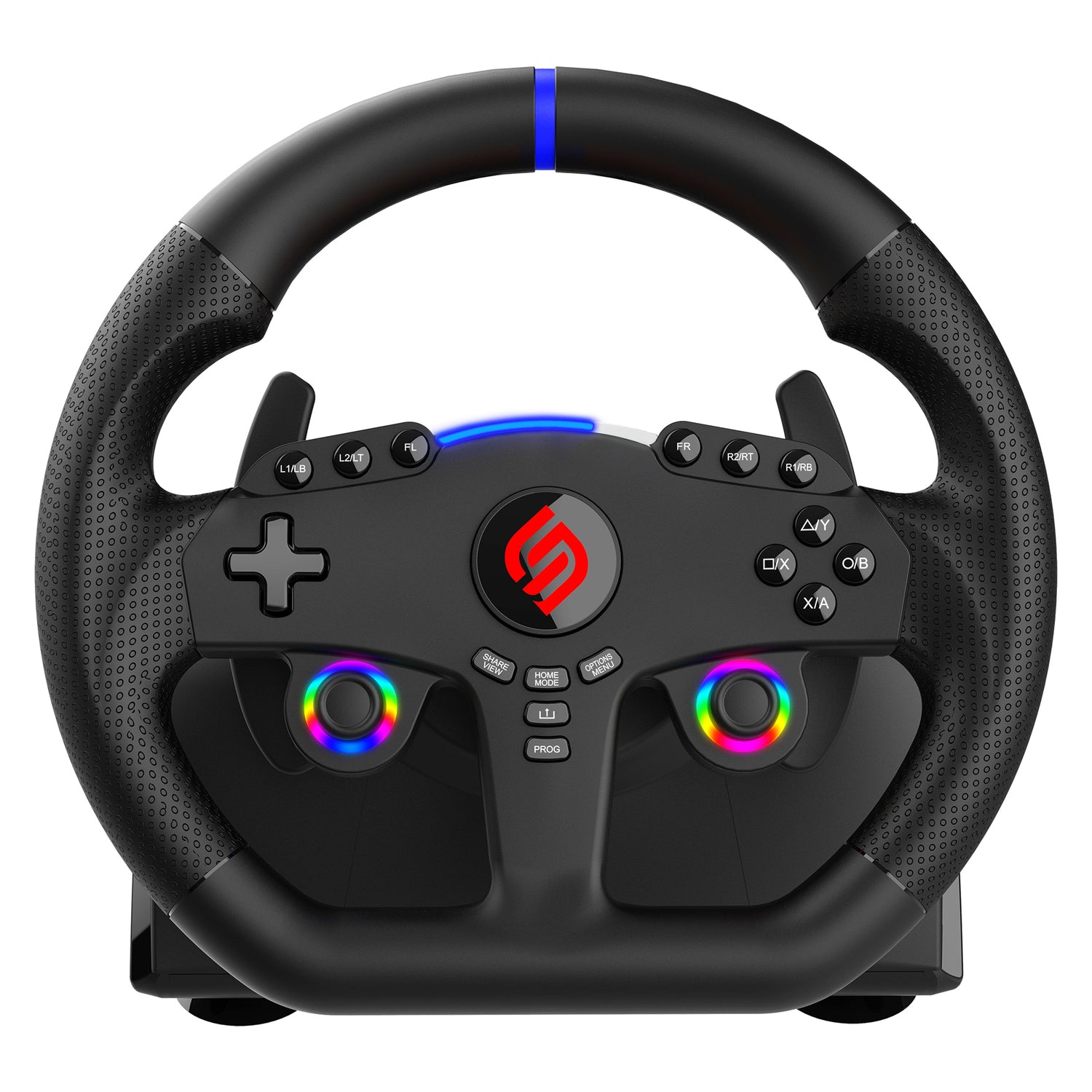 SUBSONIC 270-GT 5 Racing Wheel for PS5 and PC - 11-inch Wired Steering Wheel with Dual Vibration and RGB LEDs