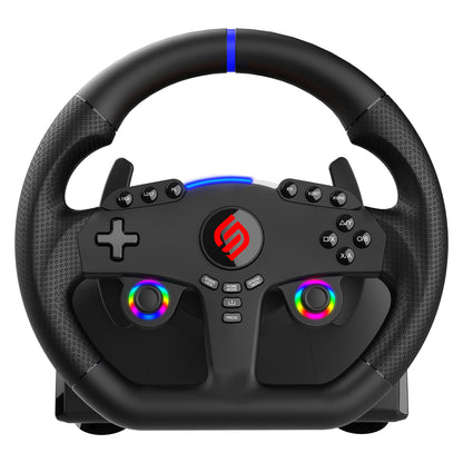SUBSONIC 270-GT 5 Racing Wheel for PS5 and PC - 11-inch Wired Steering Wheel with Dual Vibration and RGB LEDs