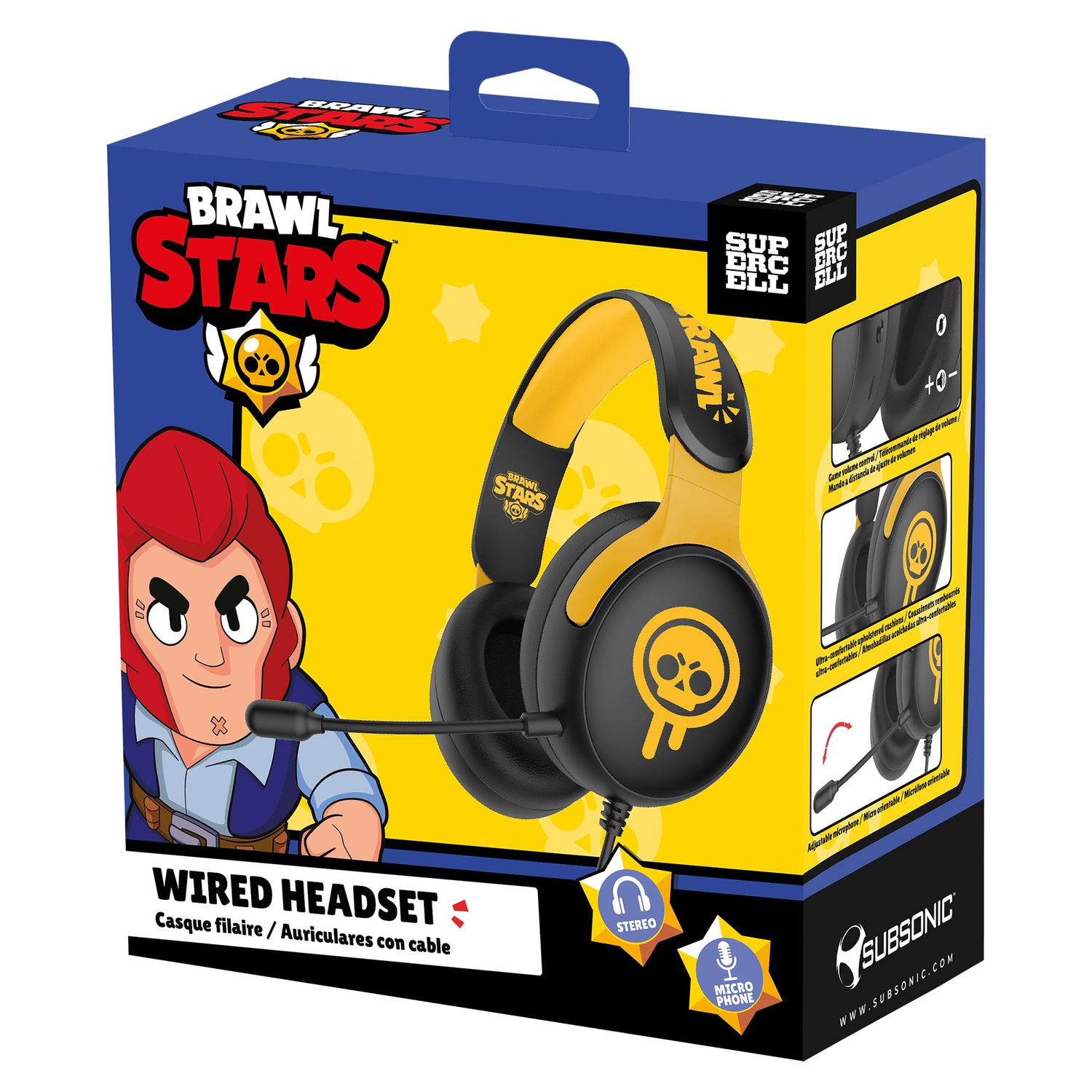SUBSONIC BRWL STR WRD HDST DRP SKL Gaming Headset with 40mm Drivers and Noise-Isolating Cushions