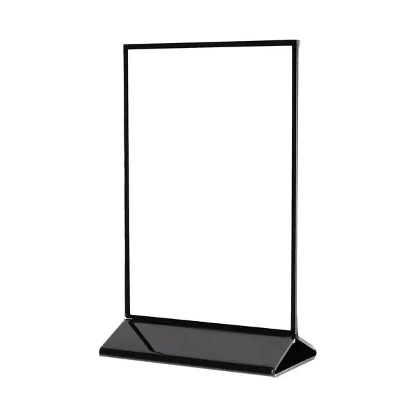DEFLECTO 5x7 Inch Clear Plastic Sign Holder - Double-Sided Display for Hotels, Restaurants, and Retail