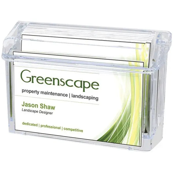 DEFLECTO(R) Grab A Card Contact Information Display Holder - Weather-Resistant & Easy Mount, 4.25 x 2.75 inches