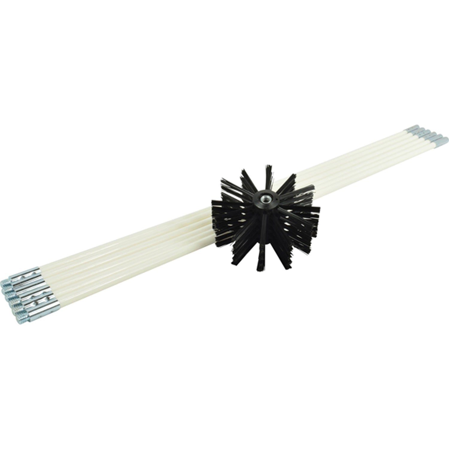Deflecto DVBRUSH12K/6 12 ft Dryer Duct Cleaning Kit with Synthetic Brush and Connecting Rods