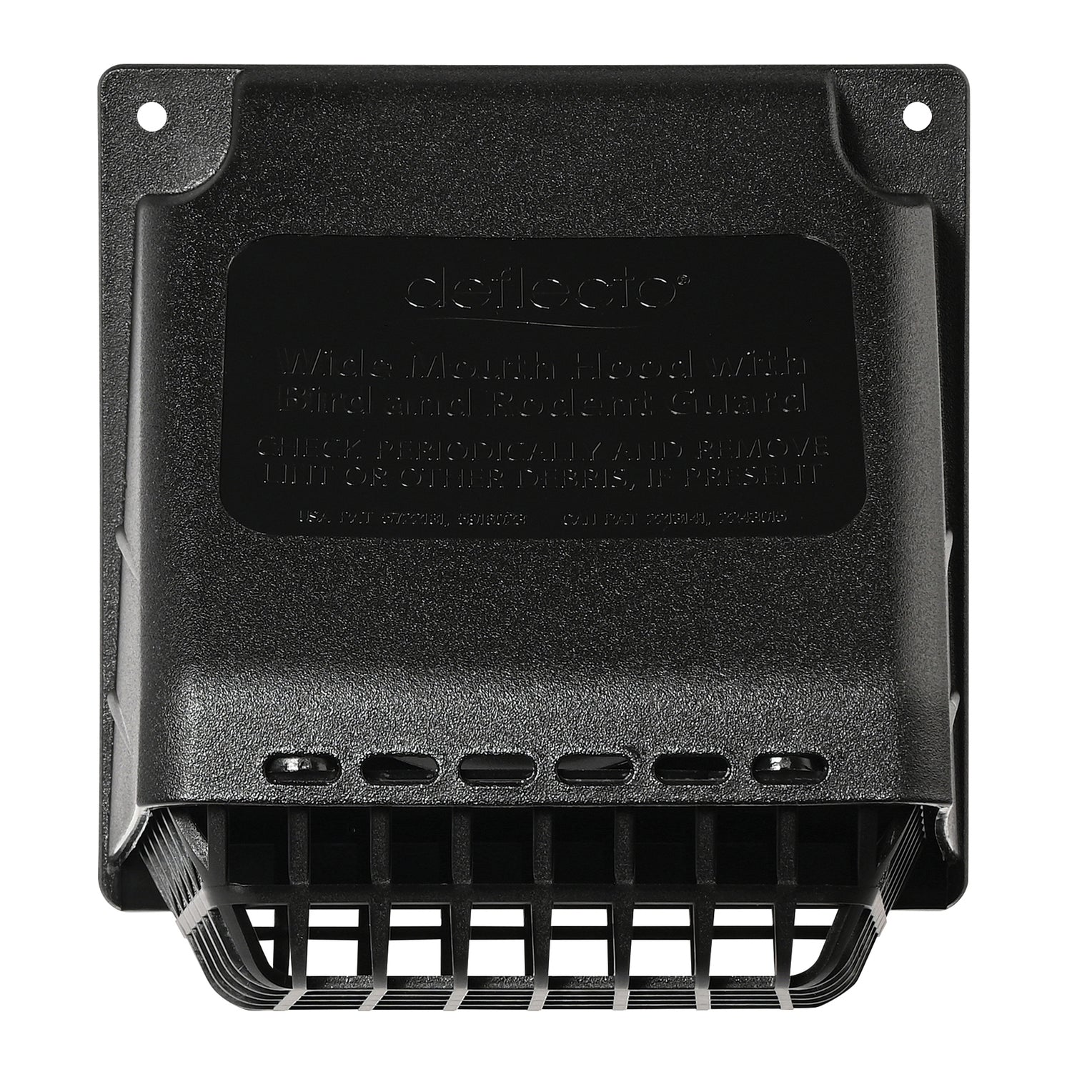 DEFLECTO HR4BLK/24 Black Vent Hood for 4-inch Ducts