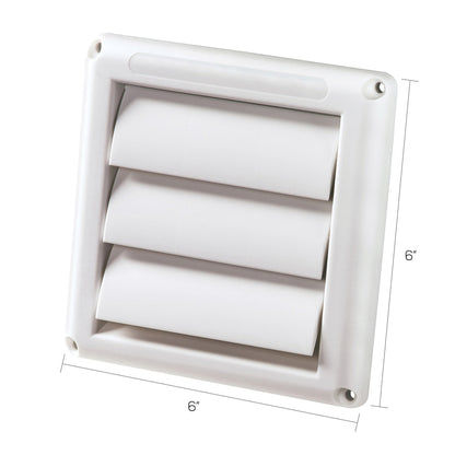 DEFLECTO 4-inch Supurrvent Replacement Hood (Part No. HS4W/18) for Durable Outdoor Dryer Vent Cover