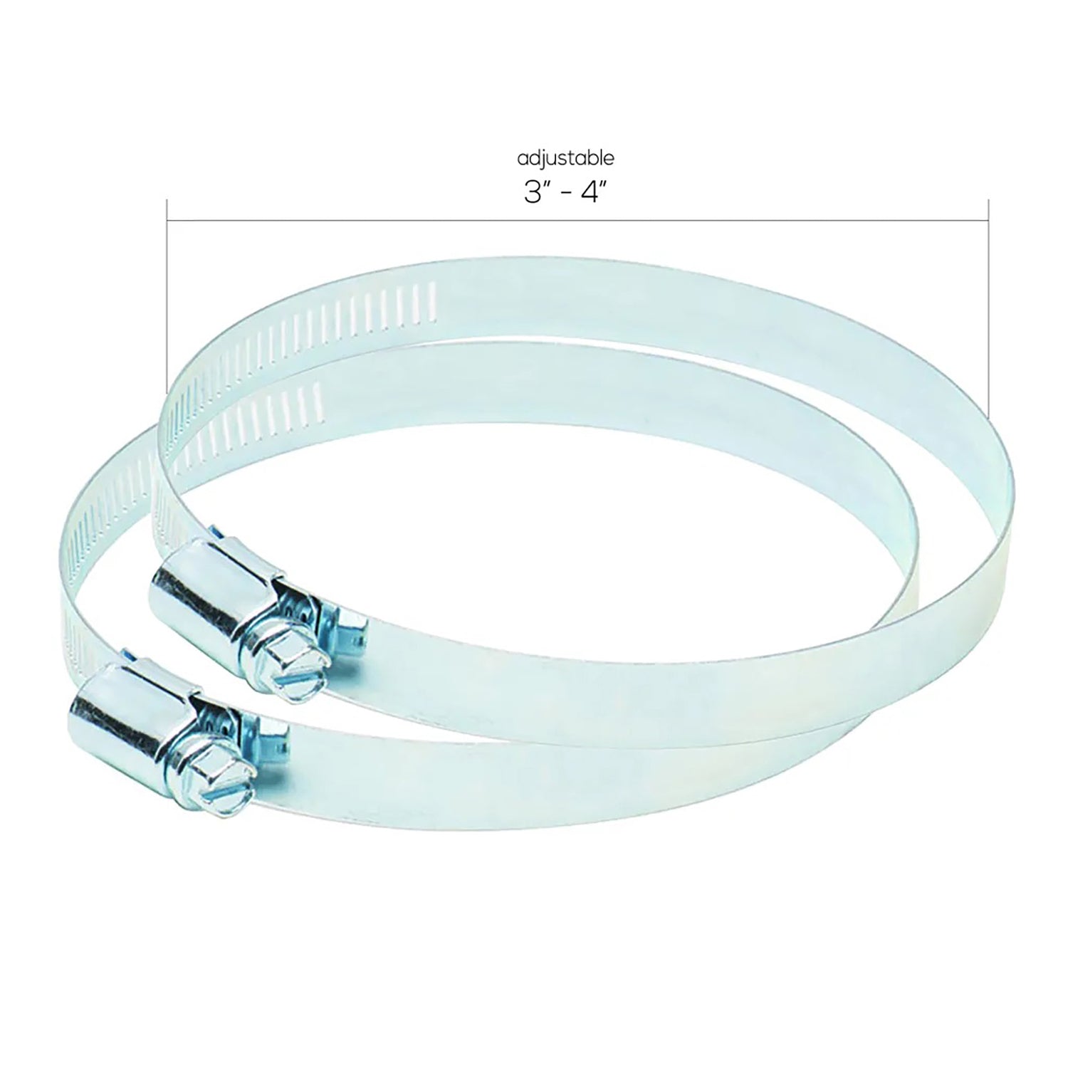 DEFLECTO 4X4-1/2 Inch Worm Drive Clamp Pack of 2