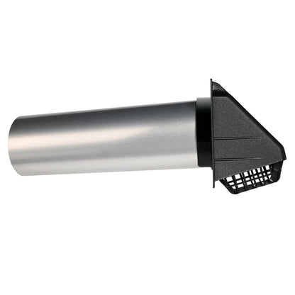 Deflecto RVHABLK4 4-inch Weather-Resistant Vent Hood with Bird Guard and Damper