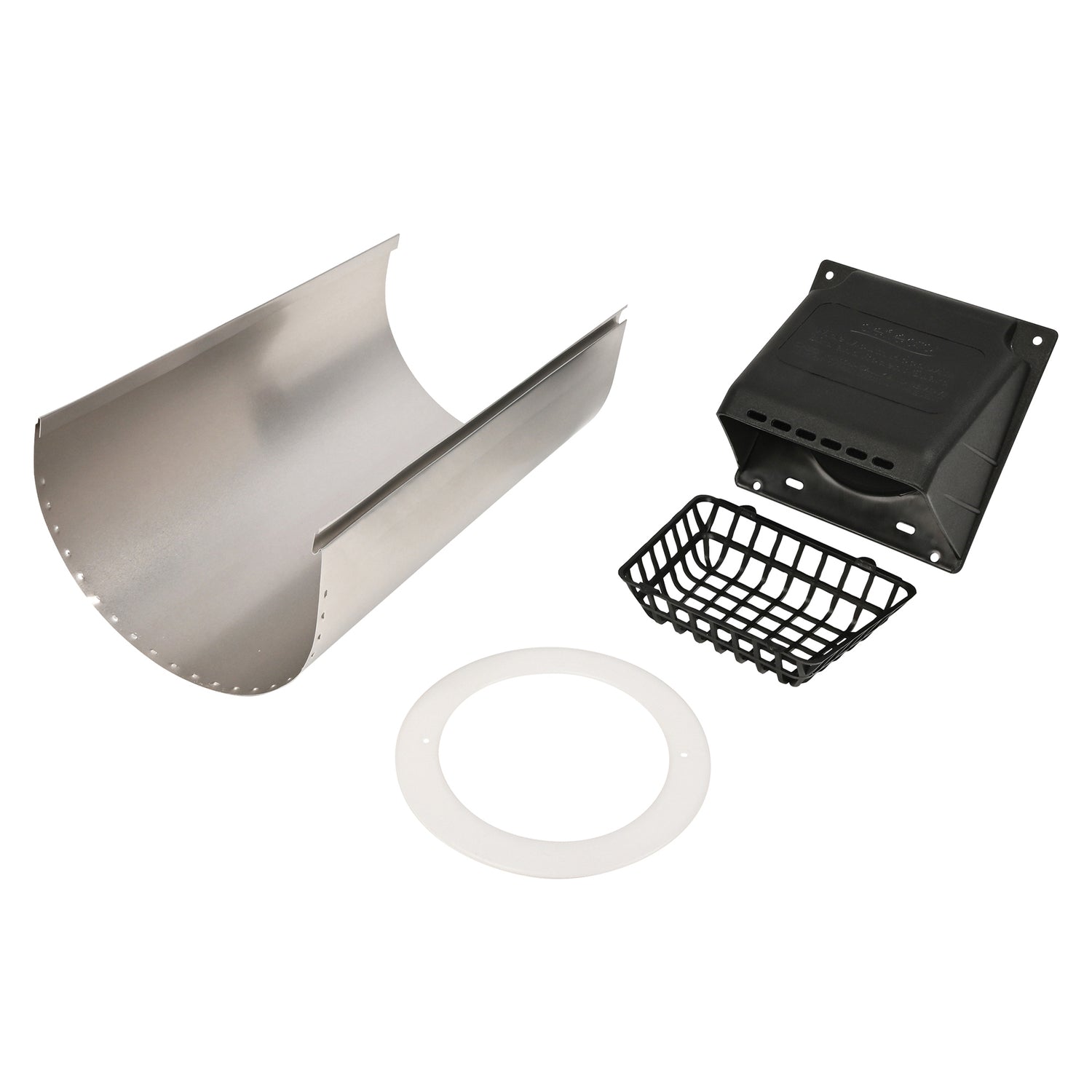 Deflecto RVHABLK4 4-inch Weather-Resistant Vent Hood with Bird Guard and Damper