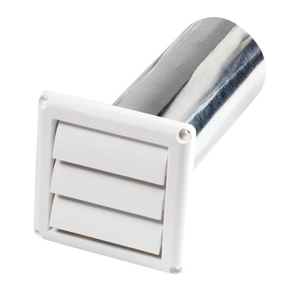 Deflecto SPRFLEX 8ft Dry Vent Kit - Flexible Dryer Vent Duct with Hood, Pipe, and Collar