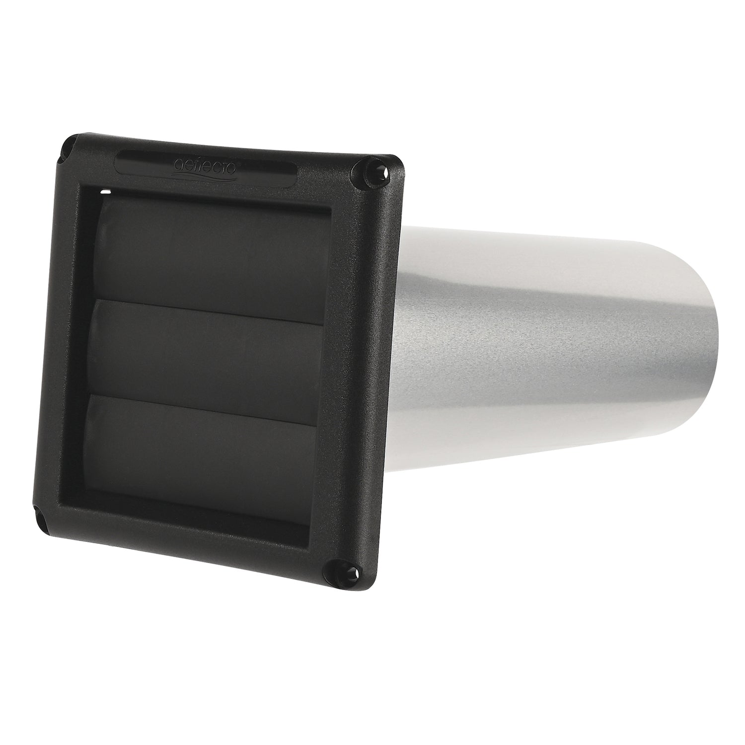 Deflecto Supurr Vent Assembled (Part Number SVHABLK4) - Durable 3-Louvered Weather-Resistant Vent Hood with Aluminum Pipe