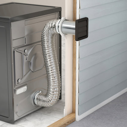 Deflecto Supurr Vent Assembled (Part Number SVHABLK4) - Durable 3-Louvered Weather-Resistant Vent Hood with Aluminum Pipe