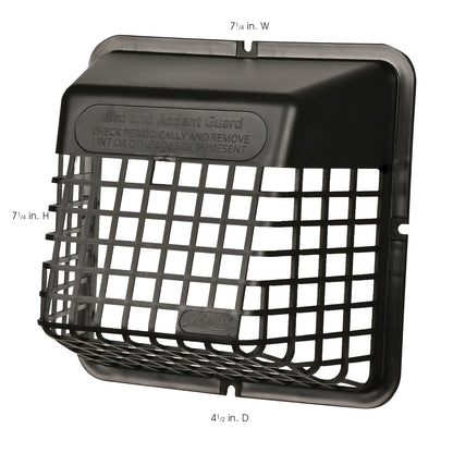 DEFLECTO Universal Bird Guard Black UBGBBLK for 3-inch and 4-inch Exhaust Vents