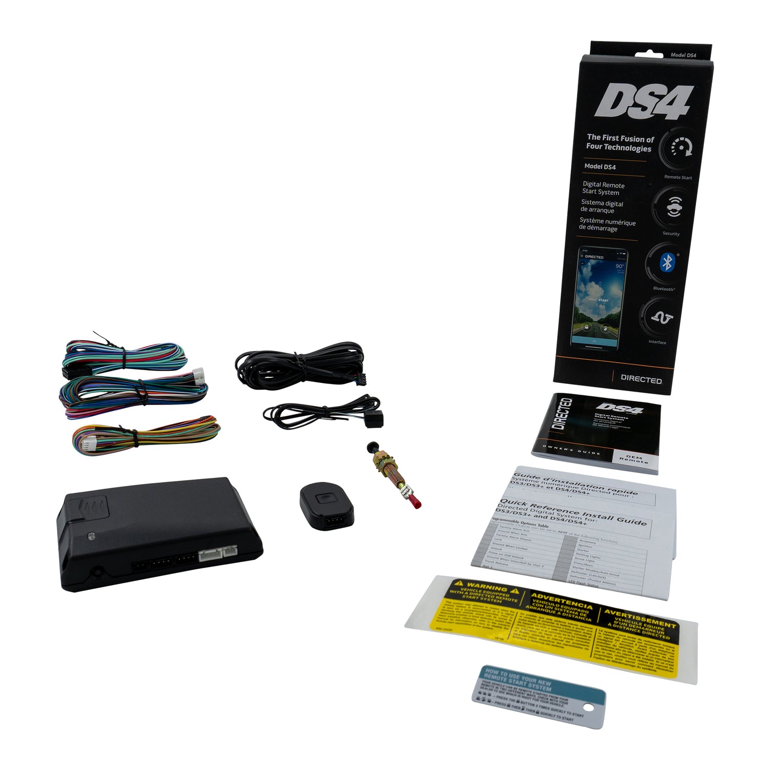 Directed(R) DS4 System with Bluetooth and Temperature Sensor – Advanced Vehicle Security and Convenience