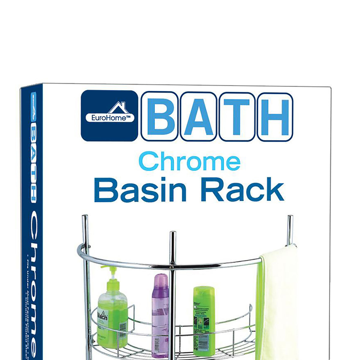 EUROHOME EW191 Chrome Bathroom Basin Rack with Wheels