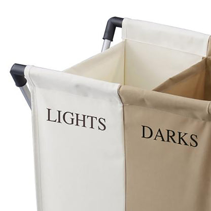 EUROHOME EW229 Double Laundry Bin for Light and Dark Clothes