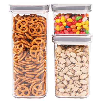 PantryMate FGM71141 3-Piece Square Food Storage Container Set