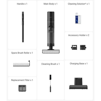 DREAME(R) H12 DUAL Vacuum and Mop with 35-Minute Runtime and 900 mL Tank