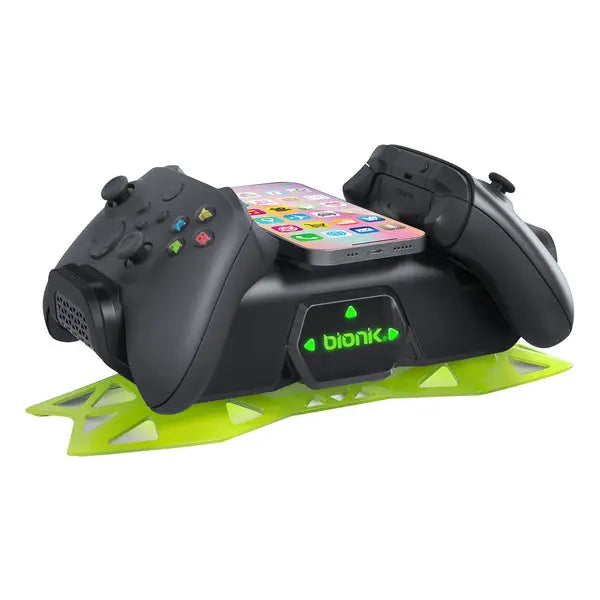 BIONIK Power Stand Pro and QuickShot Pro Bundle for Xbox Series XS and Mobile Devices
