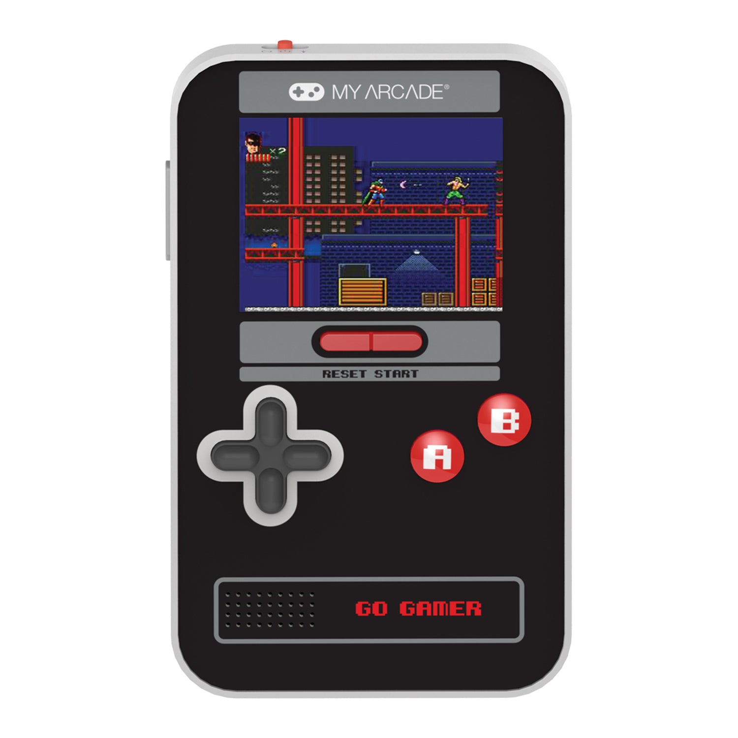 MY ARCADE GMR Mini 300 Black and Red Portable Handheld Gaming System (Part Number: DGUN-3909)
