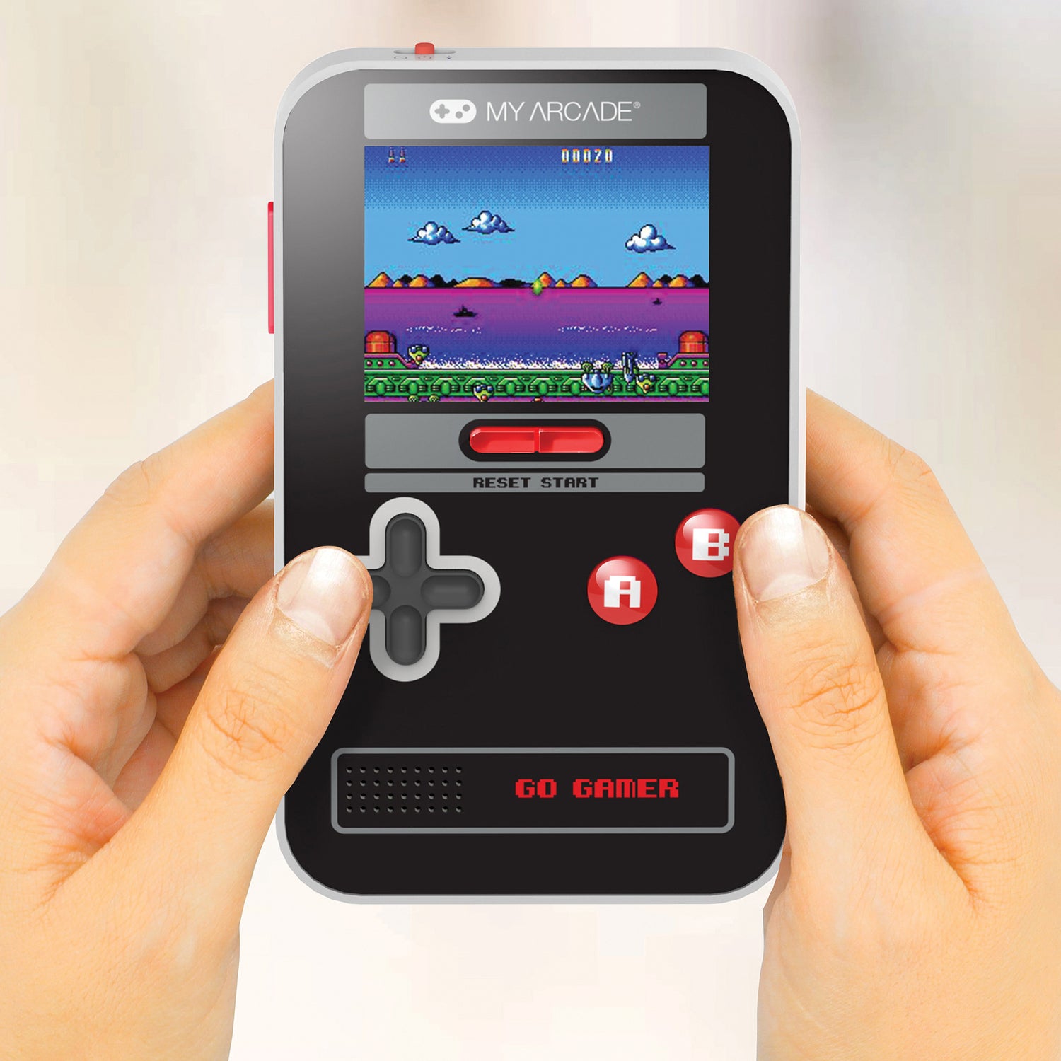MY ARCADE GMR Mini 300 Black and Red Portable Handheld Gaming System (Part Number: DGUN-3909)