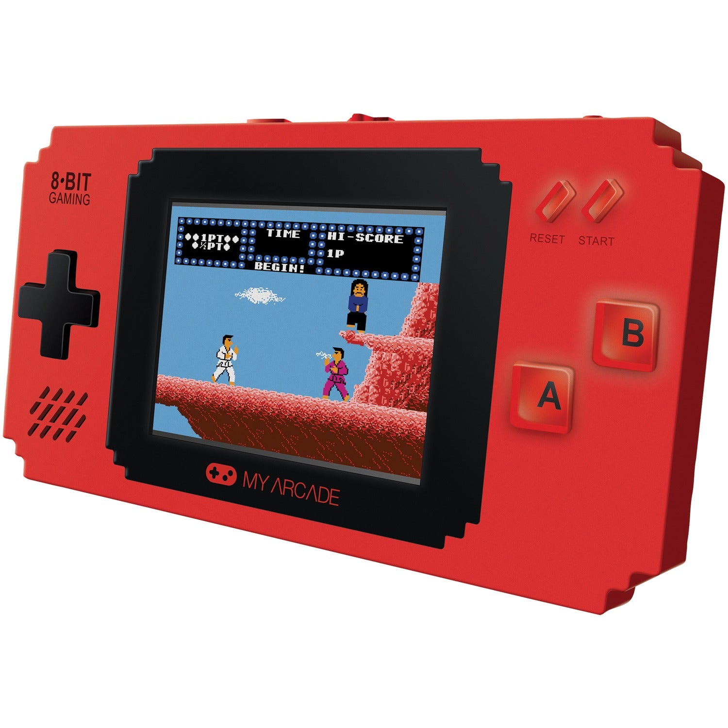 MY ARCADE Pixel Player Red Portable Handheld Game Console with 300 Classic Games - Part Number DGUNL-3202