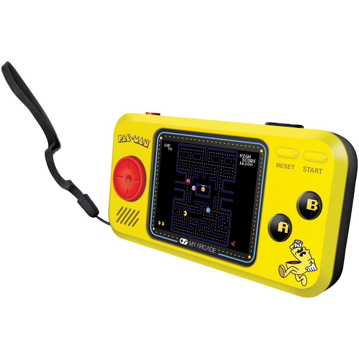 MY ARCADE PAC MAN PCKT PLYR YLW - Portable Retro Gaming Device with Backlit Display and Classic PAC-MAN Games
