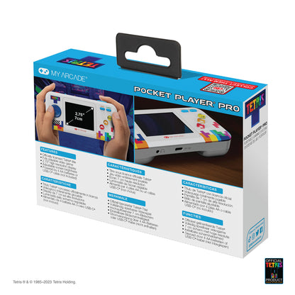 MY ARCADE PCKT PLYR PRO Tetris Handheld Game - Compact Portable Console with Full-Color Screen and Built-In Speakers