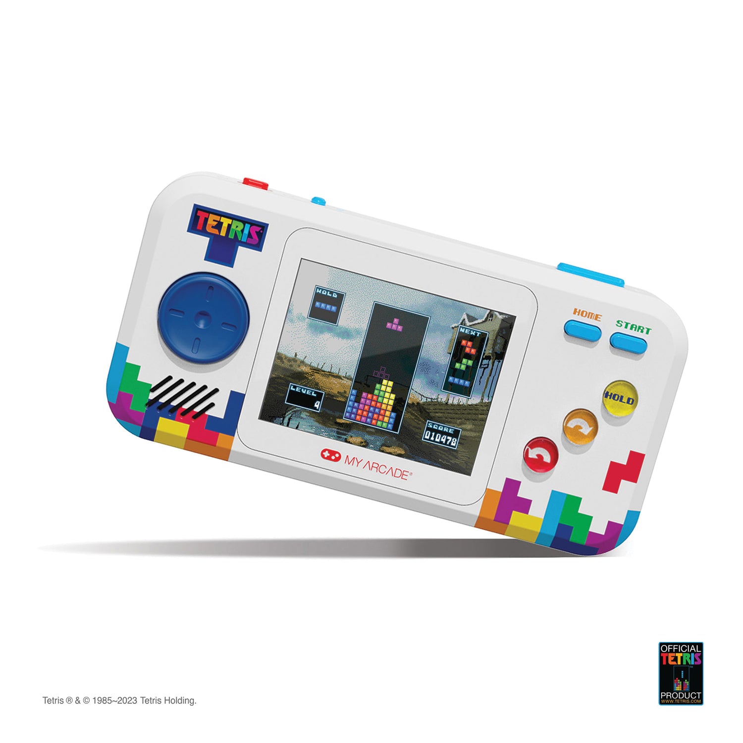 MY ARCADE PCKT PLYR PRO Tetris Handheld Game - Compact Portable Console with Full-Color Screen and Built-In Speakers
